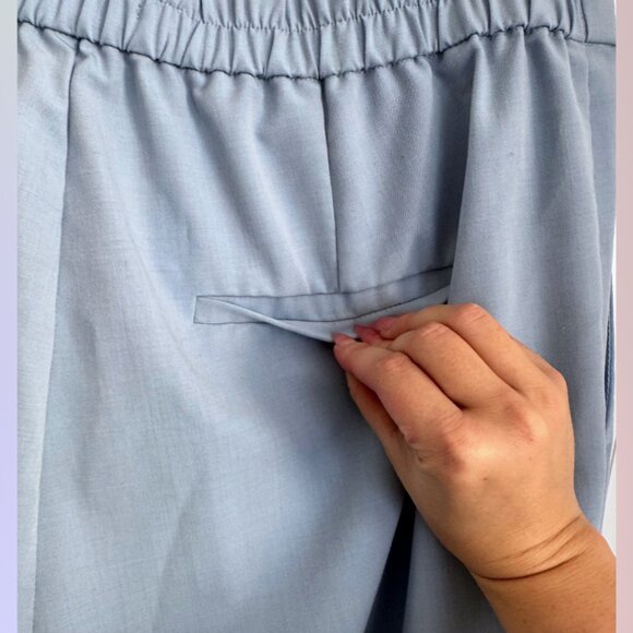 InWear Baby Blue Turn-Up Dress Pants – Size 44 - Picture 5 of 7